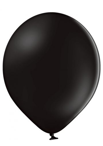 Black latex party balloons standard size - pack of 10 pcs.