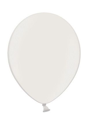 Перлено бели  латексови парти балони стандартен размер тип металик - опаковка от 10 бр. 070