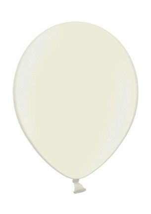 Ivory latex party balloons standard size metallic type - pack of 10 pcs.