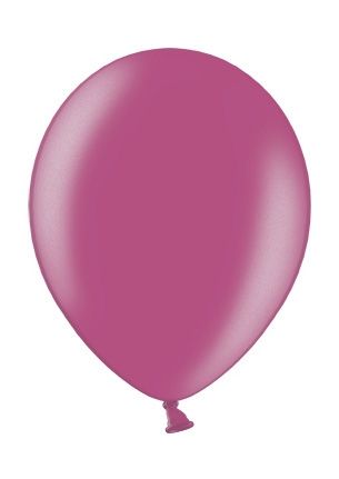 Fuchsia latex party balloons standard size metallic type - pack of 50 pcs.