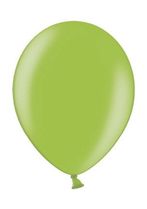Лайм зелено латексови парти балони стандартен размер тип металик - опаковка от 50 бр. 083