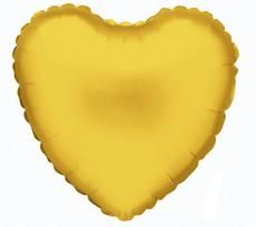Balloon Golden Heart - suitable for inflating with helium and air