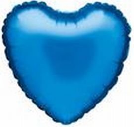 Балон Сърце тъмно синьо - подходящ за надуване с хелий и въздух