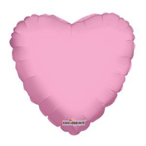Балон Сърце Бебешко Розово - подходящ за надуване с хелий и въздух