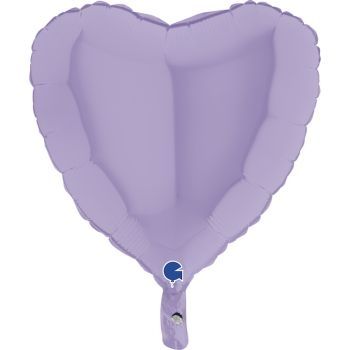 Балон Сърце- лилаво пастел  - подходящ за надуване с хелий и въздух