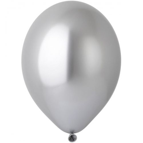 Малки парти балони с хром сребърен цвят цвят опаковка от 100 бр 601