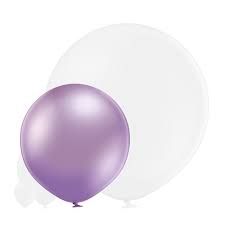 Огромен парти балон с лилав хром цвят - размер 24" или 60 см. 602