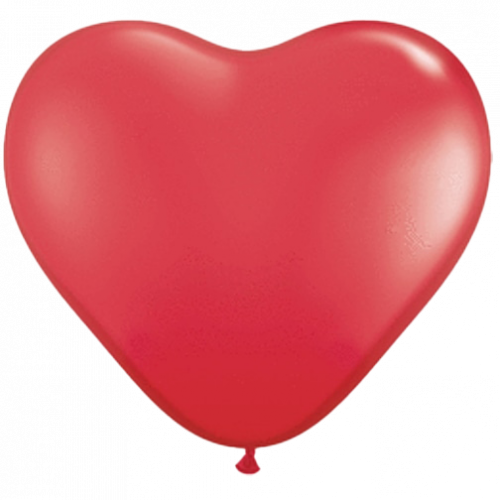 Парти балон в формата на сърце с червен цвят - размер на балона 12" опаковка от 50 бр.