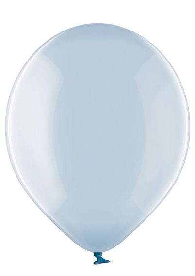 Кристално прозрачен балон със син цвят - опаковка от 50 бр. 042
