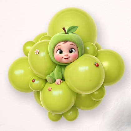 Apple green balloon size B95 - 30 cm - 11"
