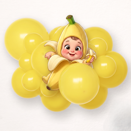 Yellow latex party balloons size 23 cm - pack of 100 pcs. 006