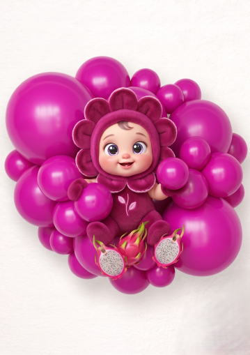 Cyclamen pink balloon size B95 - 30 cm - 11"