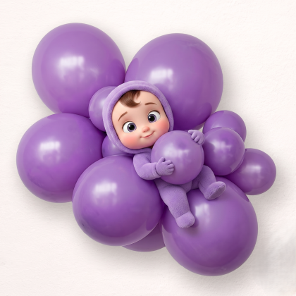 Antique lilac balloon standard size - new color 2026 414 pack of 100 pcs. pack of 100 pcs.