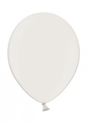 Pearl white latex party balloons standard size metallic type - pack of 10 pcs.