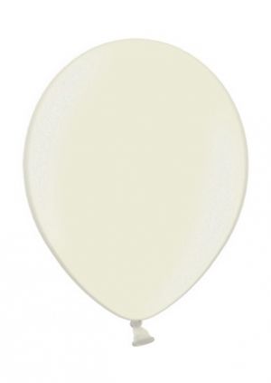 Слонова кост латексови парти балони стандартен размер тип металик - опаковка от 10 бр. 077