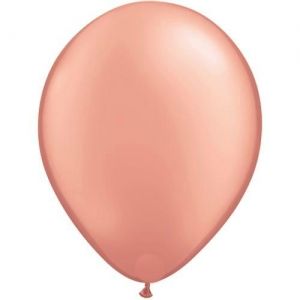 Rose gold latex party balloons standard size metallic type - pack of 10 pcs.