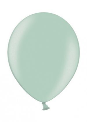 Светло зелени  латексови парти балони стандартен размер тип металик - опаковка от 10 бр. 074
