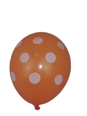 Party balloon with "Polka points" stamp