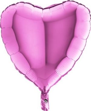 Балон Сърце Розово  - подходящ за надуване с хелий и въздух
