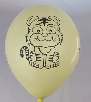 New model! Party balloons on the theme of "Jungle" - balloon with printing on all sides package of 10 pieces - mixed color