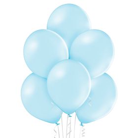 Комплект 12 балона бебешко сини + Надпис "Честит Рожден Ден" за окачване или залепяне на стена - Син