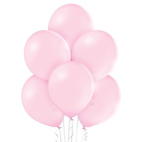 Комплект 12 балона бебешко розово + Надпис "Честит Рожден Ден" за окачване или залепяне на стена - Розов