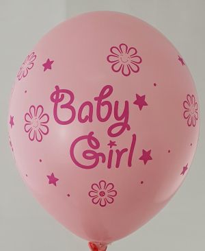 Нов модел!  Baby girl с меченце голям балон с печат от всички 4 страни - за момиче