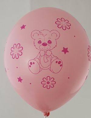 Нов модел! Baby girl с меченце голям балон с печат от всички 4 страни - за момиче - опаковка 50 бр.