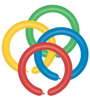 Моделиращи балони миксирани цветове - опаковка от 100 броя